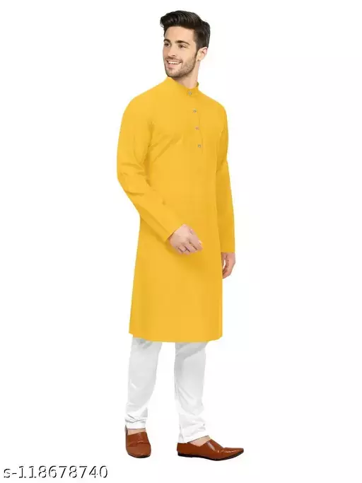 Men's White Kurta Pyjama Set Combo